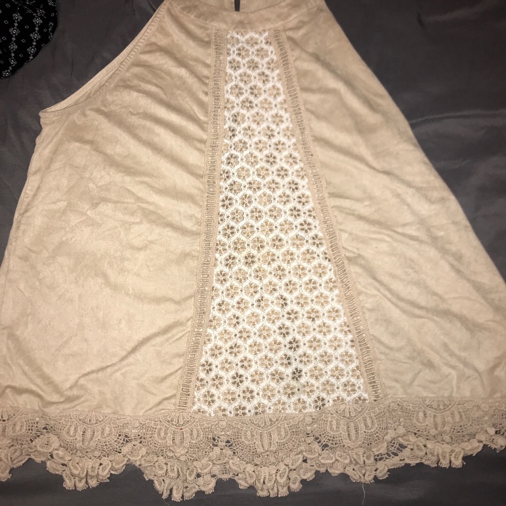 Maurice’s Large Halter top (tan)